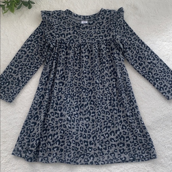 GAP Other - Gap Navy & Gray Leopard Dress 3 EUC Animal Print